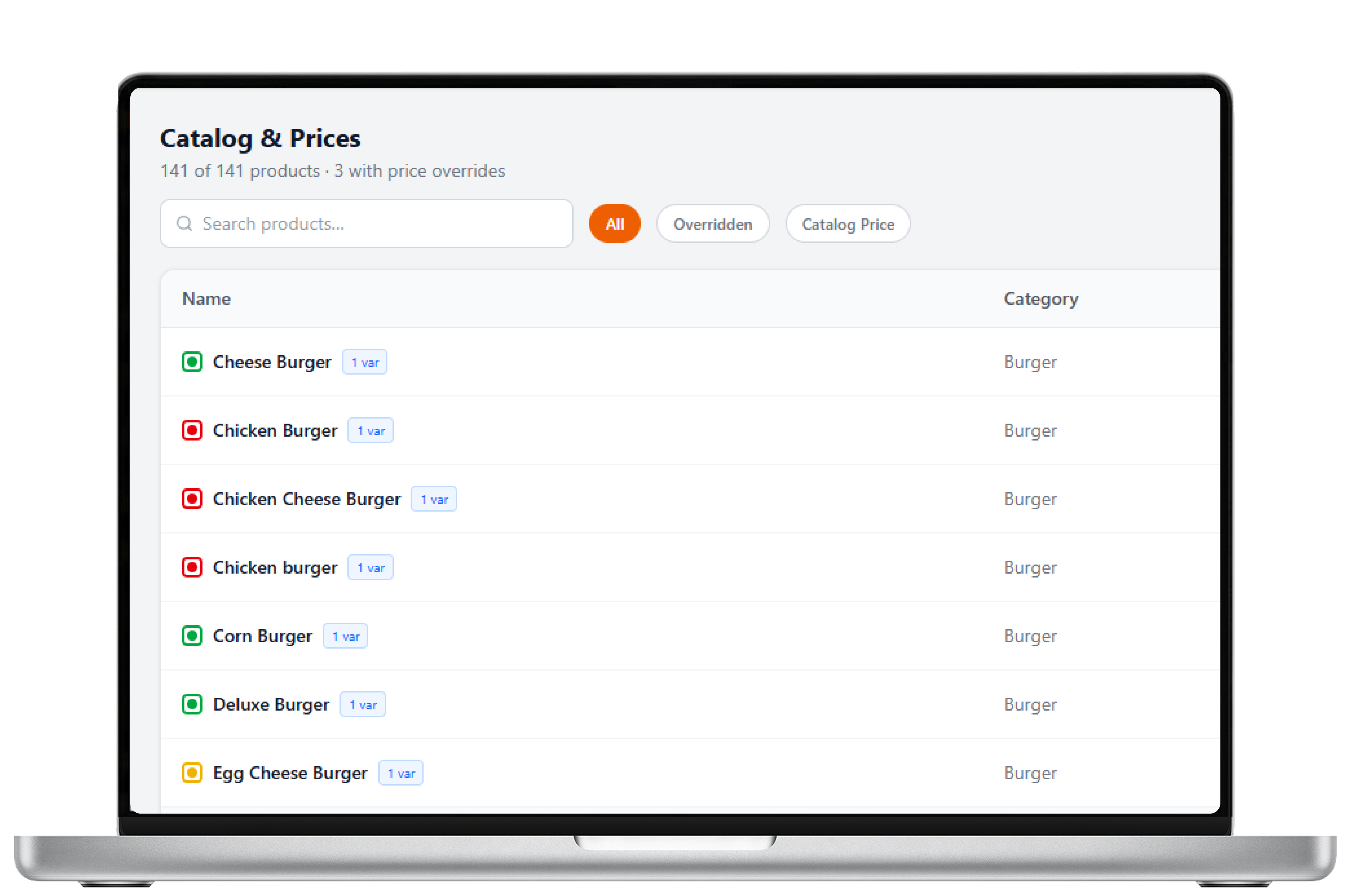 Inventory Management Interface